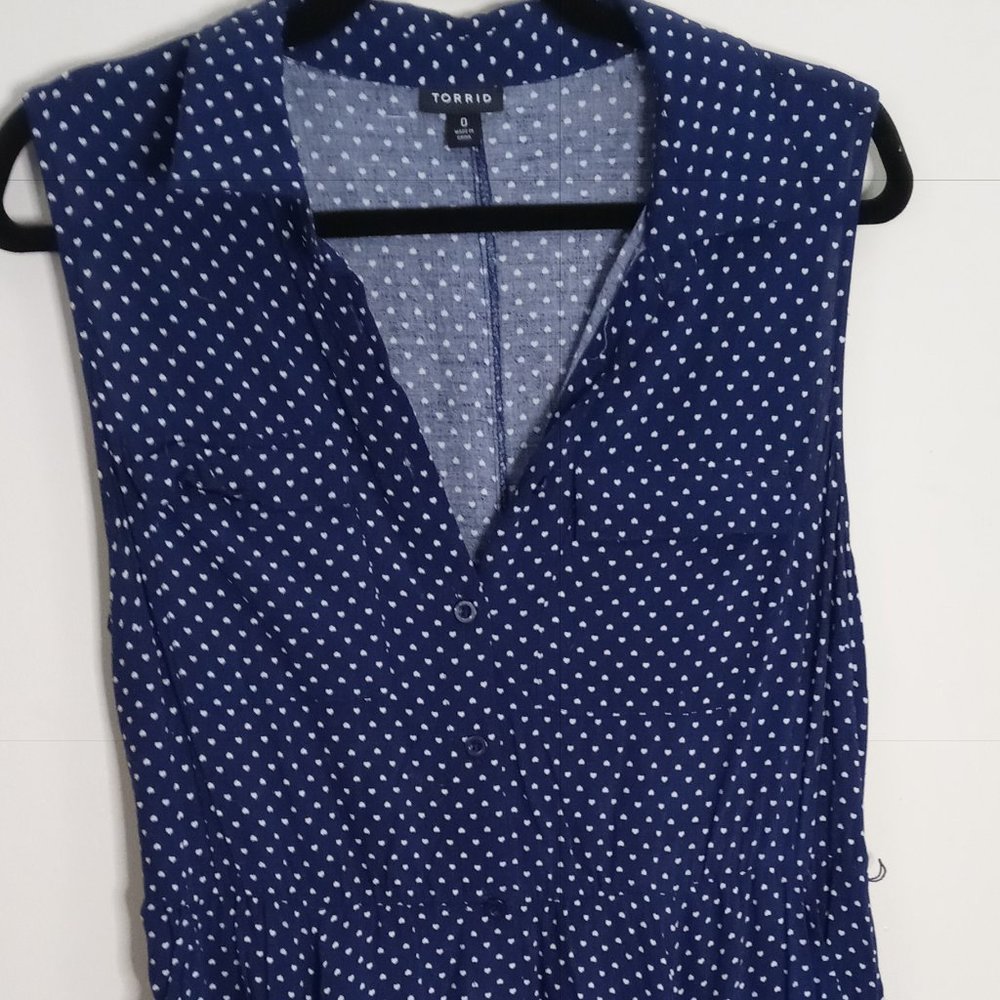 Torrid Collared Heart-print Dress